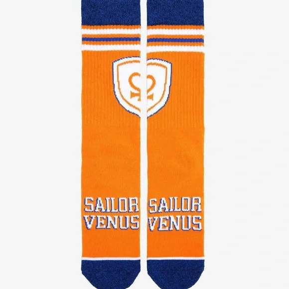 Sailor Moon Sailor Venus‎ Varsity Crew Socks Boxlunch Exclusive Anime