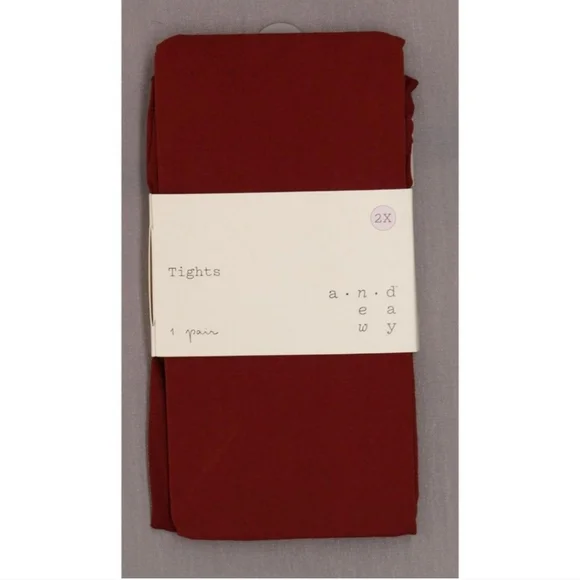 A New Day Control Top Semi-Sheer Tights, 20D, Salsa Red, 2X