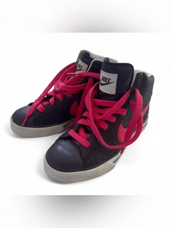 Nike Purple and Pink High-Top Sneakers