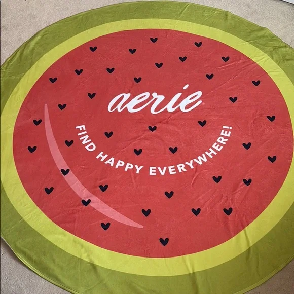 Aerie large round Watermelon Beach Towel/ blanket