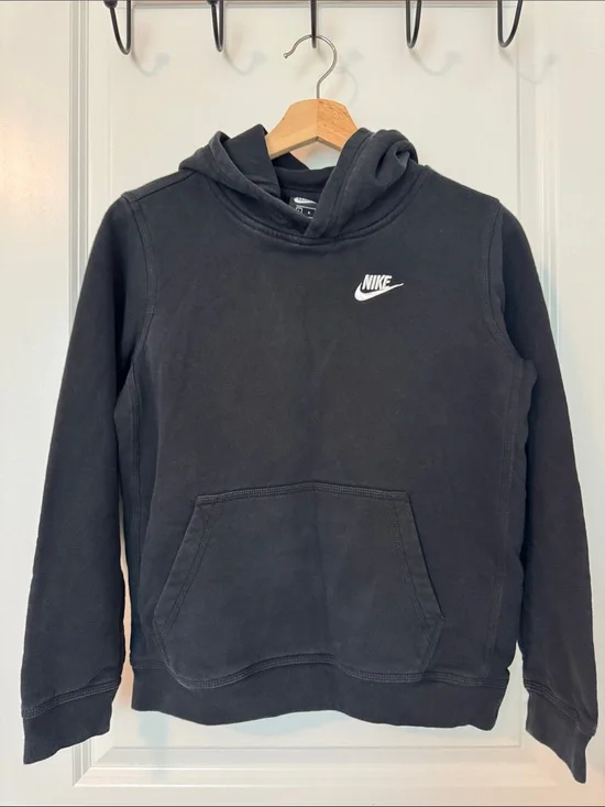 Nike Black Hoodie with White Logo