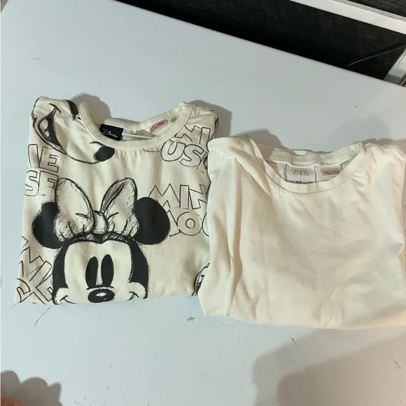 Zara Kids set of 2 long sleeve tops- minnie mouse