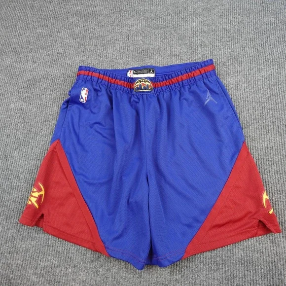 Denver Nuggets Player Issue Shorts Mens 50 Blue NBA Basketball Nike Jordan