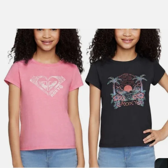 NEW Roxy Youth Girl's 2 Pack T-Shirts