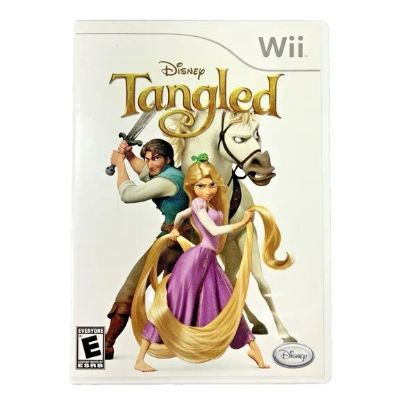 Disney Tangled 2006 Nintendo Wii Video Game Disc in Case Tested