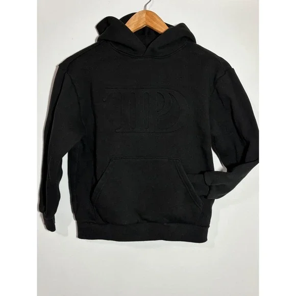 The Tortured Poets Department Taylor Swift Embossed Logo‎ Black Hoodie Youth M
