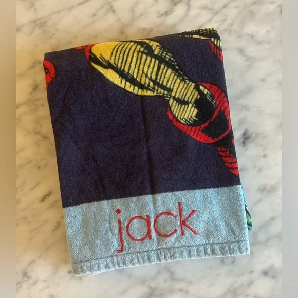 POTTERY BARN KIDS Marvel Beach Towel - Monogrammed “Jack”