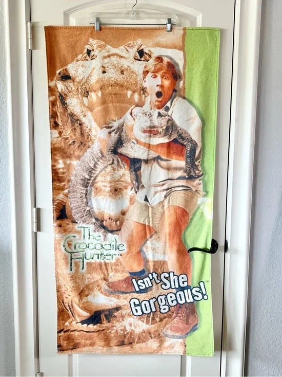 Vintage Steve Irwin The Crocodile Hunter Beach Towel - 