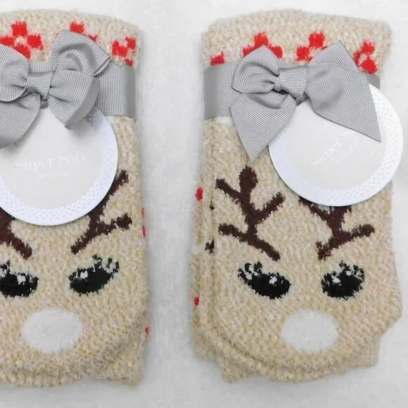F123 Reindeer Women's Super Soft Butter Socks