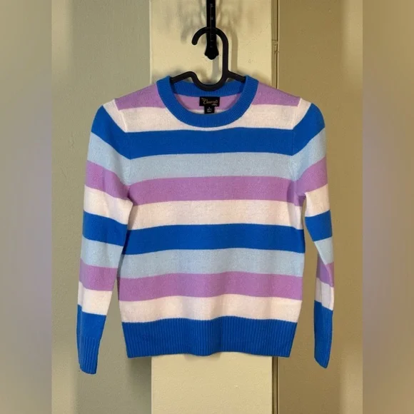 Crewcuts Kids' cashmere crewneck sweater in stripe 100% cashmere S (6/7)