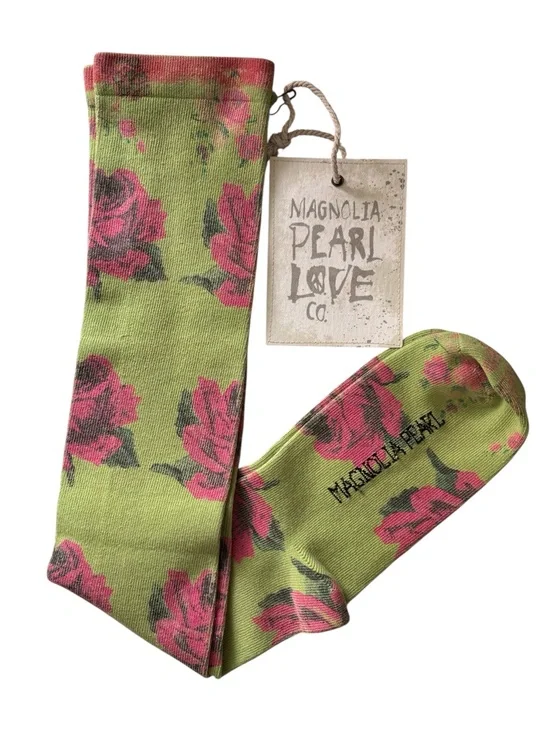 MAGNOLIA PEARL RARE Limited Edition Release Vibrant Rose OTK Socks NWT