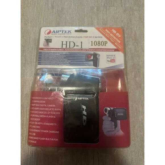 Aiptek HD-1 1080P High Definition Digital Video Camera Pocket Camcorder Sealed
