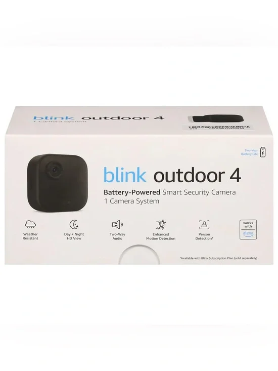 Blink Outdoor 4 Battery-Powered Smart Security Camera - Black