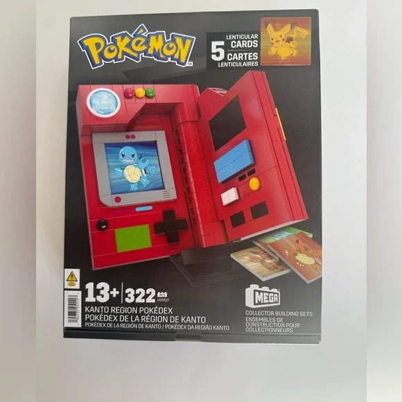 MEGA Pokémon Building Toys Set, Kanto Region Pokédex with 322 Pieces