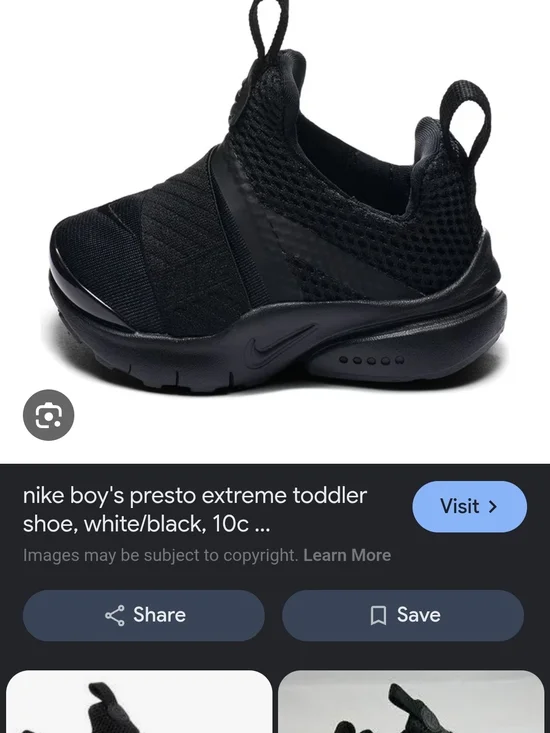 Nike Kids Slip-On Presto Style Sneakers - Black