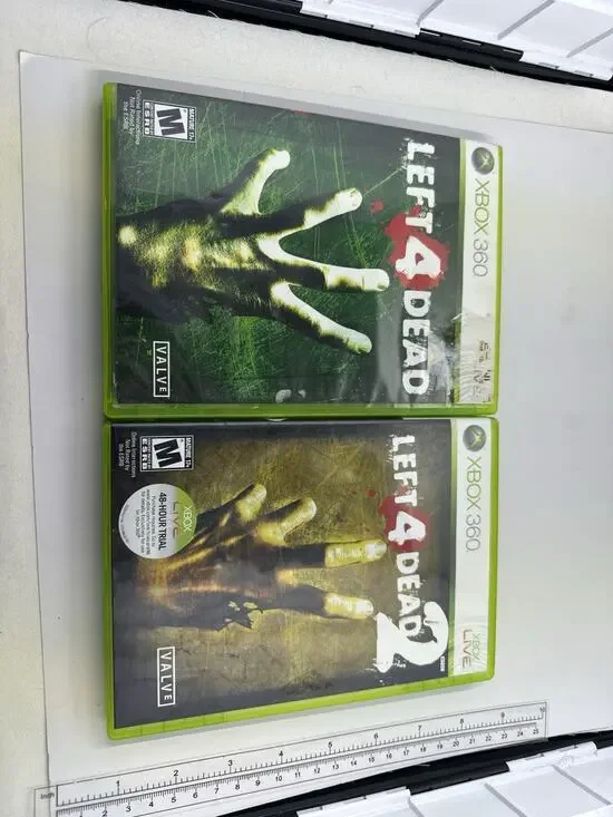 Left 4 Dead 1 & 2 Microsoft Xbox 360 Video Game Bundle Vintage Retro Gaming