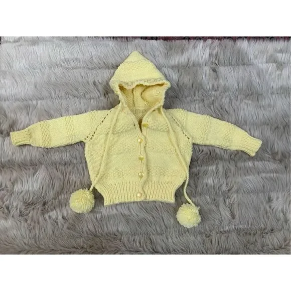 Baby Handmade Knit Sweater with Hood