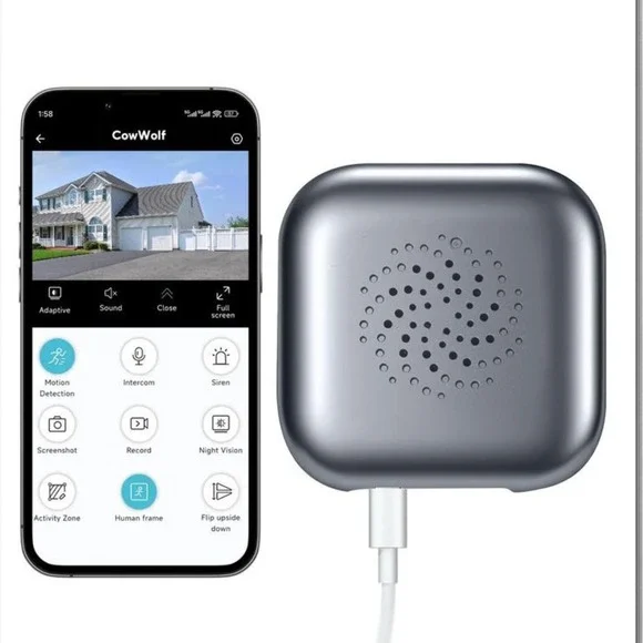 CowWolf 3MP 2K Window Camera,2.4GHz & 5GHz WiFi Indoor Cameras for Home Security