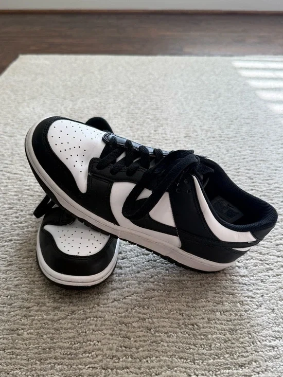 Nike Dunk Low Panda GS Black White Youth 6Y Worn Twice