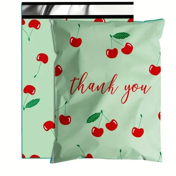 20 Cherry Poly Mailers 10x13”