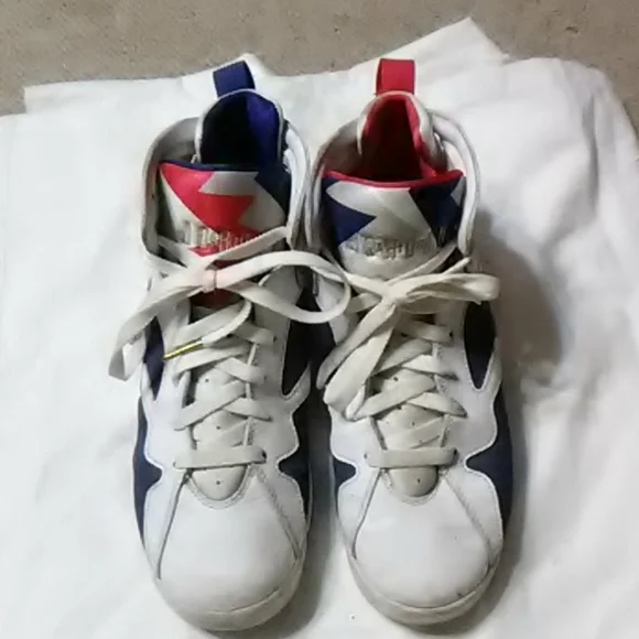 Nike Kids Sneakers White with Blue and Red Accents