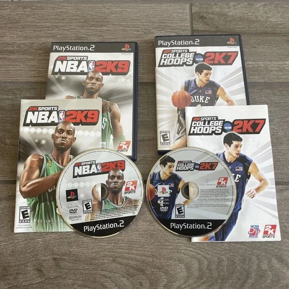 NBA 2K9 NCAA 2K7 Sony PlayStation 2 PS2 COMPLETE MANUAL  TESTED