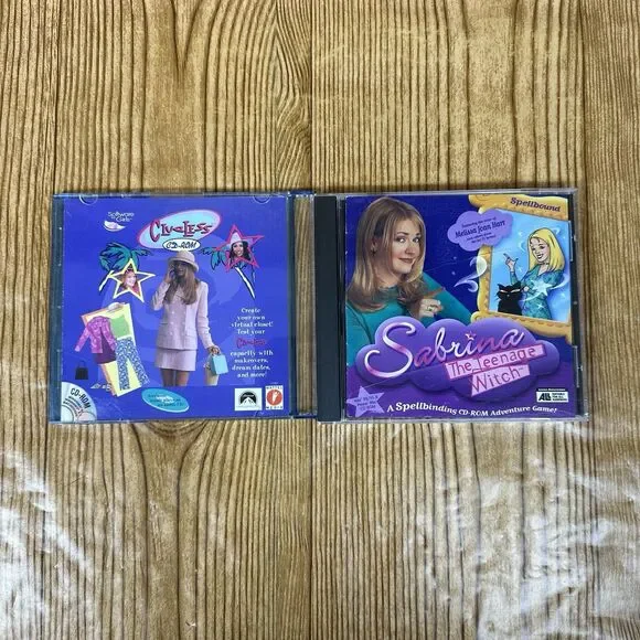Vintage 1997 Mattel Clueless CD Rom Sabrina Teenage Witch Game Windows PC‎ Mac