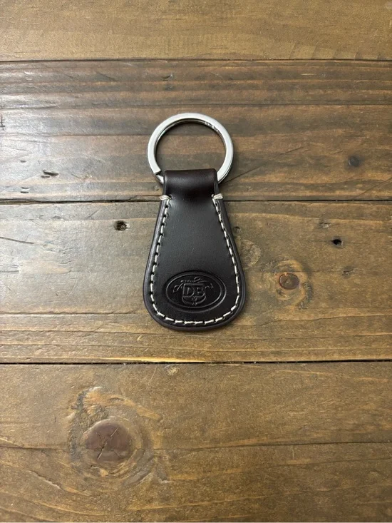Dooney & Bourke Dark Brown Leather Key Ring