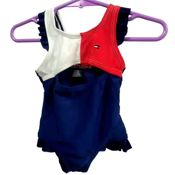 Tommy Hilfiger Infant‎ Red White And Blue Swimsuit Size 3-6 Months