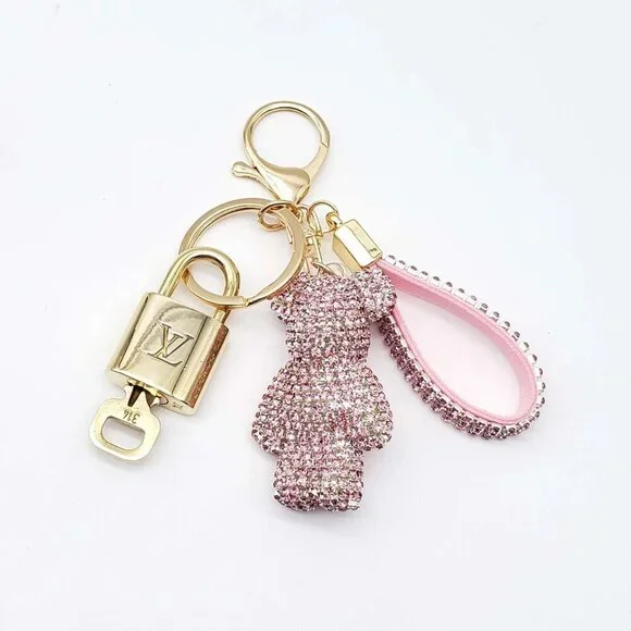 Authentic Louis Vuitton Gold Lock 🔒 Unbranded Bear Keychain Bag Charm LV