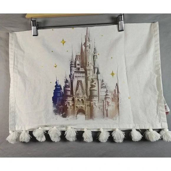 Walt Disney World 50th Anniversary Castle Hand‎ Towel With Fringe