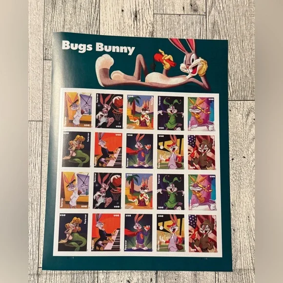 20 Bugs Bunny USA Forever Stamp Sheet