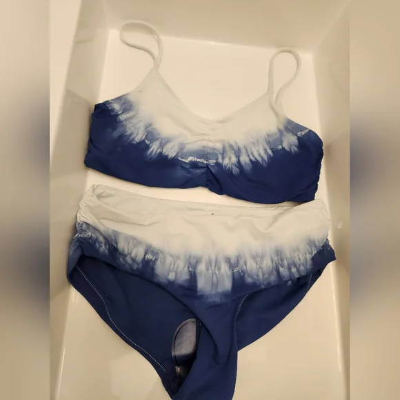 Bella Dahl Ruched Bikini Bottom and Top Size 12