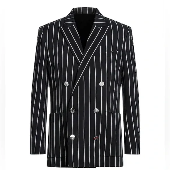 BALMAIN stripe blazer US38    IT48 Blazers