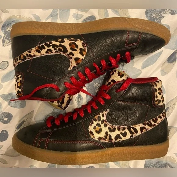 Nike Blazer Premium Vintage safari Leopard High Tops size 9 Men NWOT Never worn