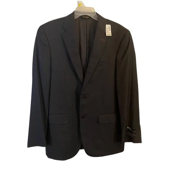 Jos A Bank Signature Gold Tailored Fit Superfine Wool Blazer Men's 40L Gray NWT