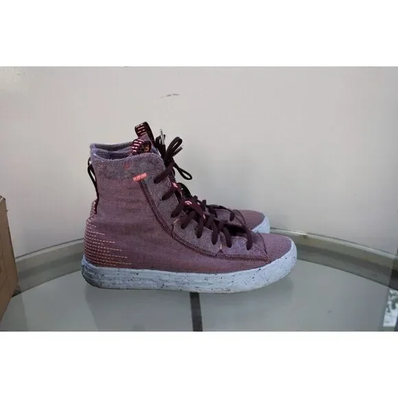 Converse Chuck‎ Taylor Crater High Burgundy Sneakers 169416C Men 7 / Womens 9 US
