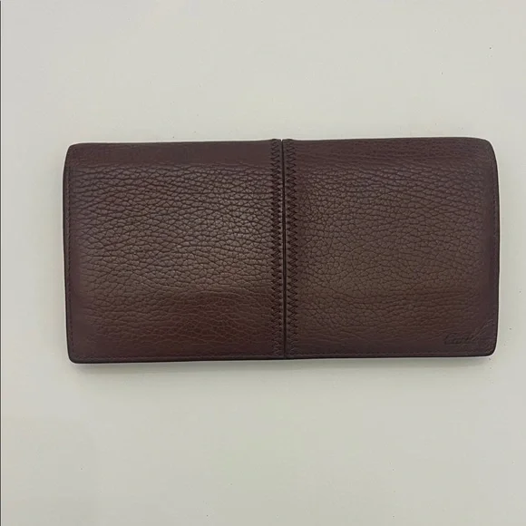 🔥Cartier🔥👠💍Vintage Beautiful Dark Leather Wallet