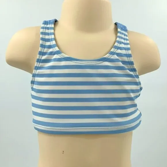 Hanna Andersson Blue/White Striped‎ Bikini Top Sz80