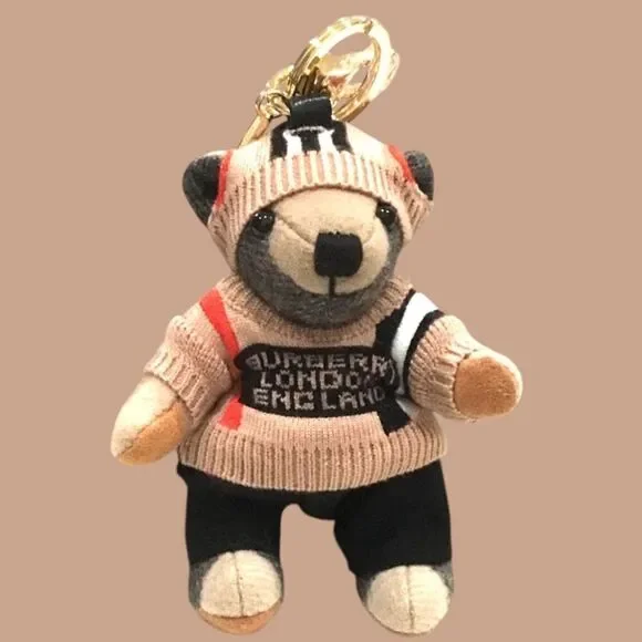 BURBERRY THOMAS SWEATER TEDDY BEAR KEYCHAIN CHARM