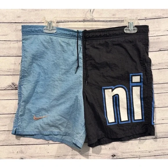 Vintage Nike Swim Short Trunk Youth Boys Size S (8) Spellout 80s 90s White Tag