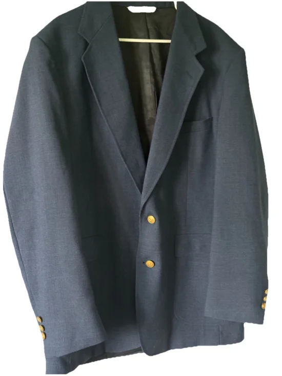 VTG Stafford Blue Blazer Gold Buttons Wool Sport Coat Jacket Men 44R Preppy Ivy⁠