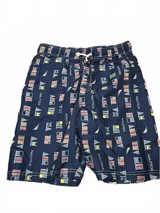 Nautica Boys World Flags Swim Trunks Large