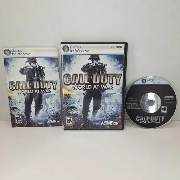 Call Of Duty World At War Video Game With Case & Manual - Windows PC