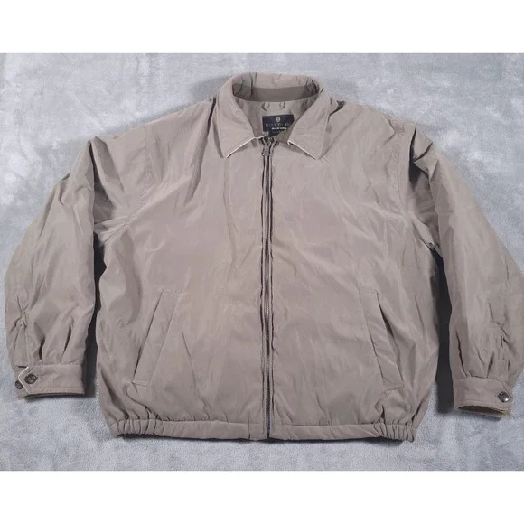 Bill Blass Black‎ Label Jacket Adult XL Brown Full Zip Bomber Fleece Pile Lined