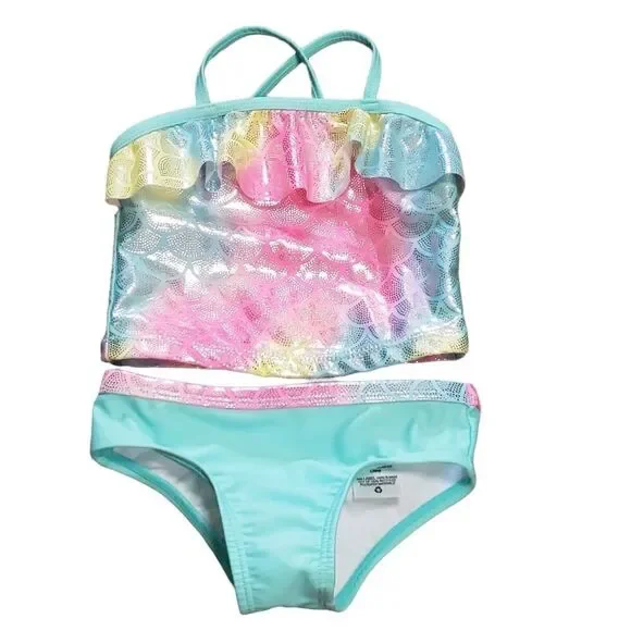 Wonder Nation Mermaid 2-pc Bikini Set Sz 18M