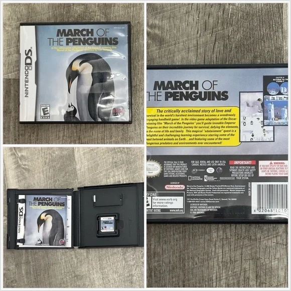 March of the Penguins Video - Nintendo DS Game Everyone 2006 Play Fun Family