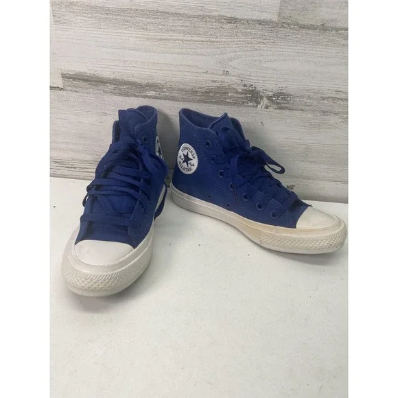 Converse Chuck Taylor Hi Shoes Womens Size 5.5 Blue Canvas High Top Sneakers