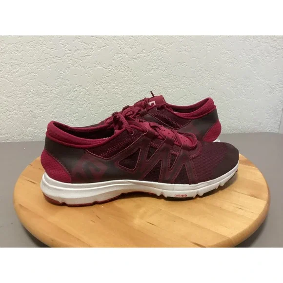 Salomon Sonic Pro Womens Running Shoes Size 9 Sangria Pink Trail Athletic 392039