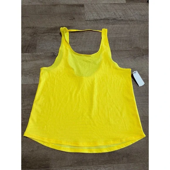 ZeroXposur Girls Neon Yellow Mesh Swim Cover Up Tank Top Size L 14 Racerback